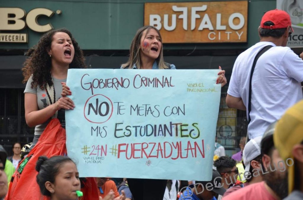 manifestaciones Colombia, joven Dilan 